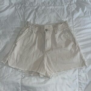 American Eagle Cream denim shorts